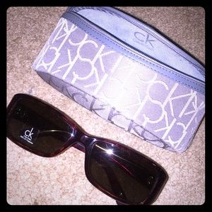Calvin Klein sun glasses with case